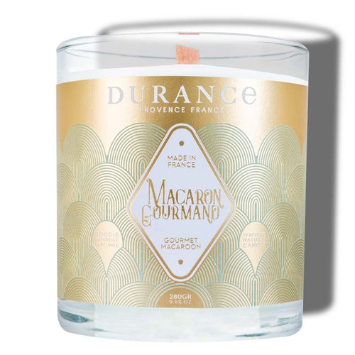 Bougie Mèche Bois Parfumée Macaron Gourmand - 1