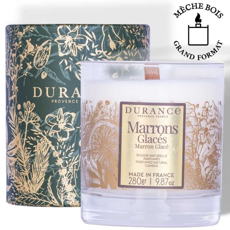 Bougie Mèche en Bois Marrons Glacés - 1
