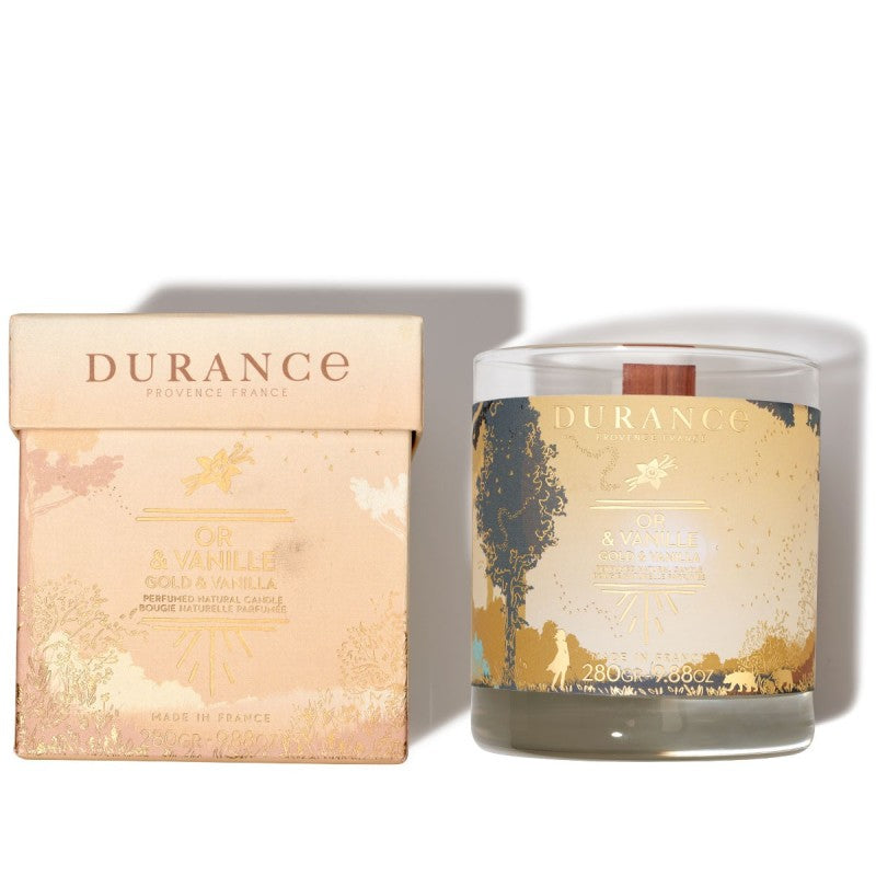 Bougie Mèche Bois Parfumée Or et Vanille - 2