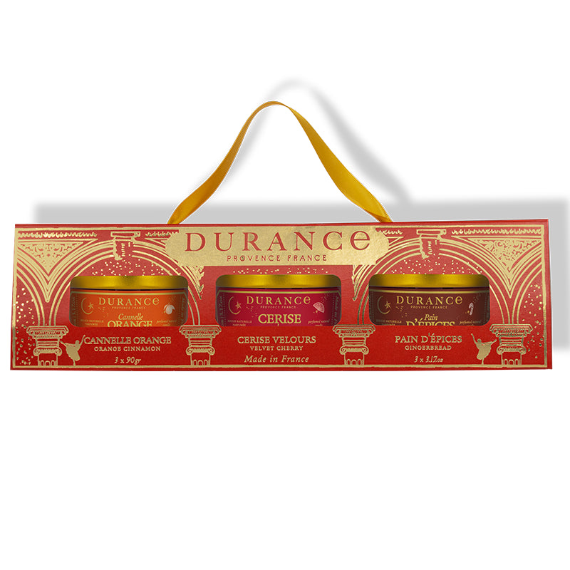 Coffret Bougies Parfumées (Cannelle, Pain d'épices, Cerise) - 1
