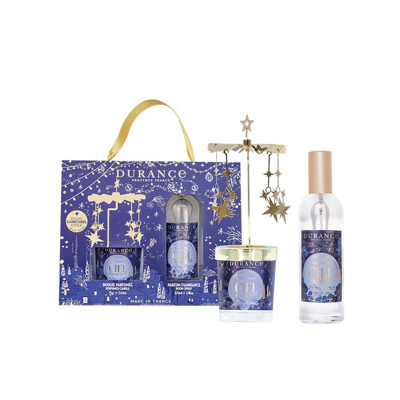 Coffret Carrousel Bougie et Parfum d'ambiance Ciel Poudré - 1