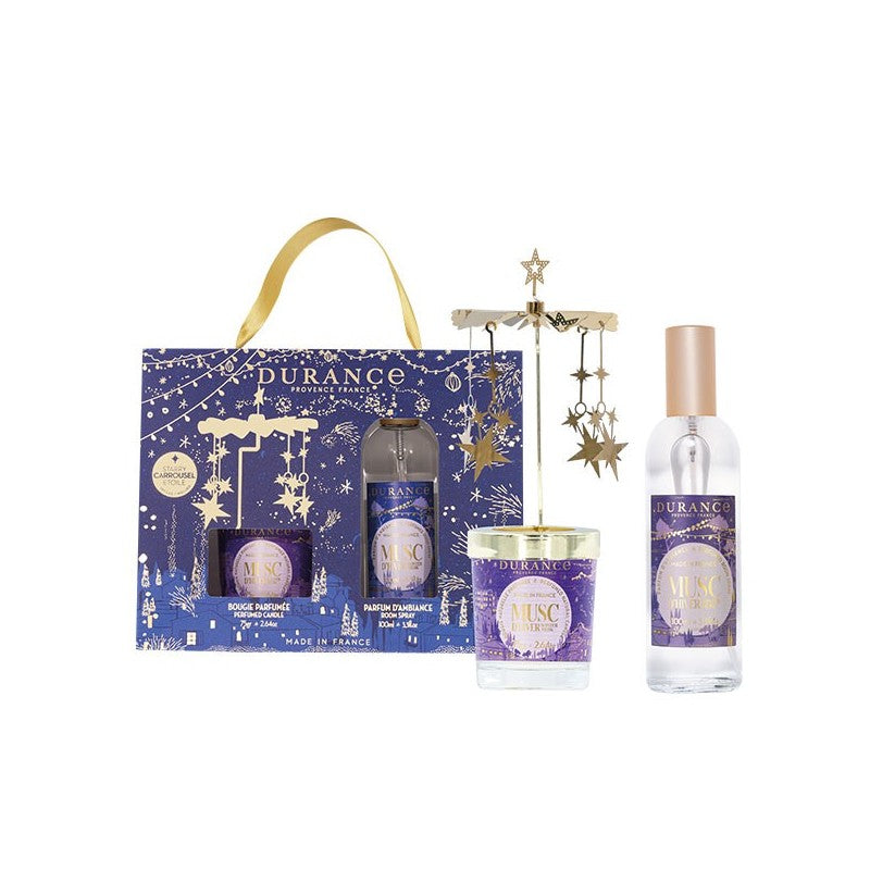Coffret Carrousel Bougie et Parfum d'ambiance Musc d'hiver - 1