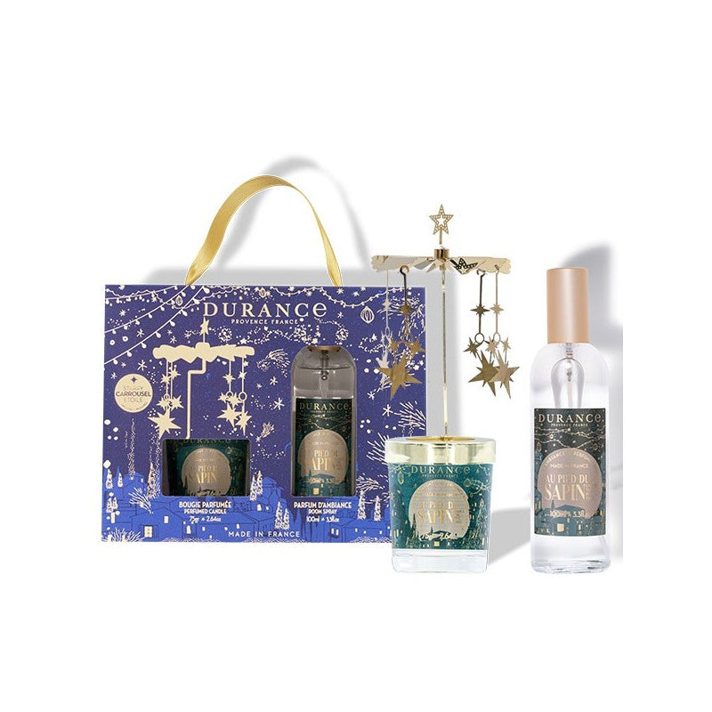 Coffret Carrousel Bougie et Parfum d'ambiance Sapin - 1
