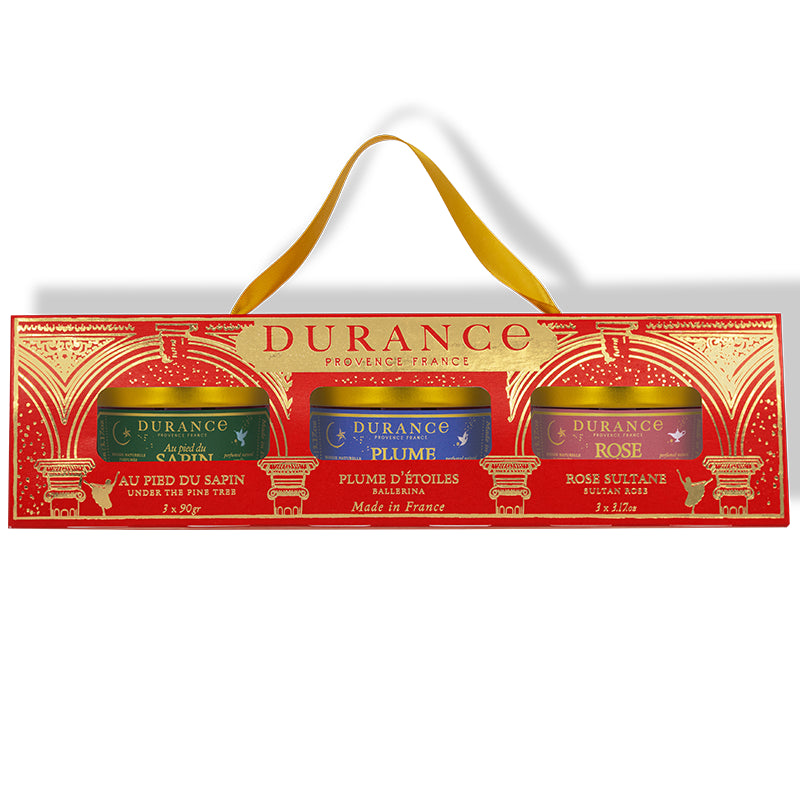 Coffret Bougies Parfumées (Sapin, Plume, Rose) - 1